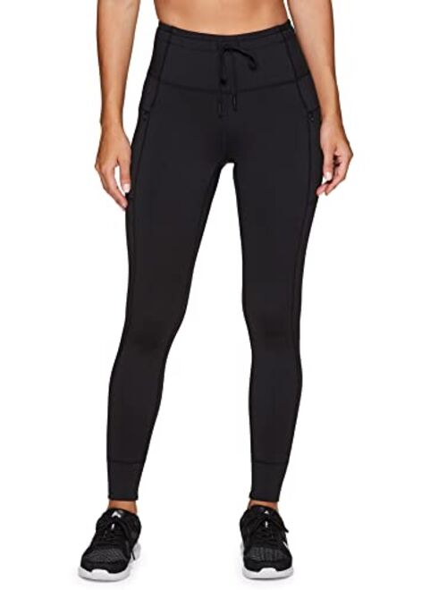 RBX Active Women's Fleece Lined Jogger Legging, Drawstring Waist Legging/Jogger