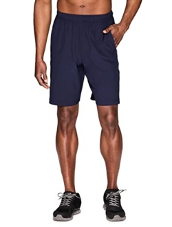 Active Men's 9-Inch Inseam Stretch Woven Athletic Basketball Gym Shorts with Pockets