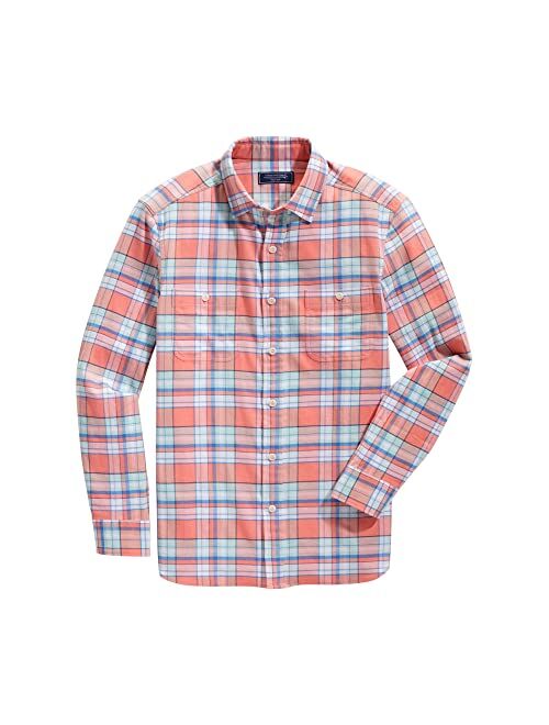 vineyard vines Men's Classic Fit Plaid Island Twill Button-Down Shirt