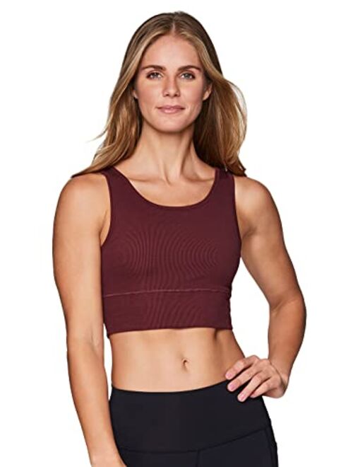 RBX Active Women's Athletic Fashion High Coverage Low Impact Workout Sports Bra