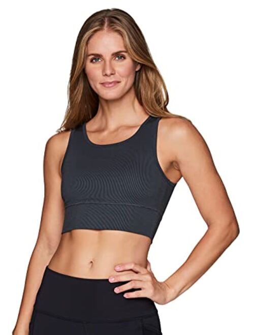 RBX Active Women's Athletic Fashion High Coverage Low Impact Workout Sports Bra