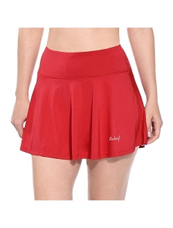 Women's Tennis Skirt Golf Skorts Skirts Athletic Skirts with Shorts Pockets Running Workout Sports