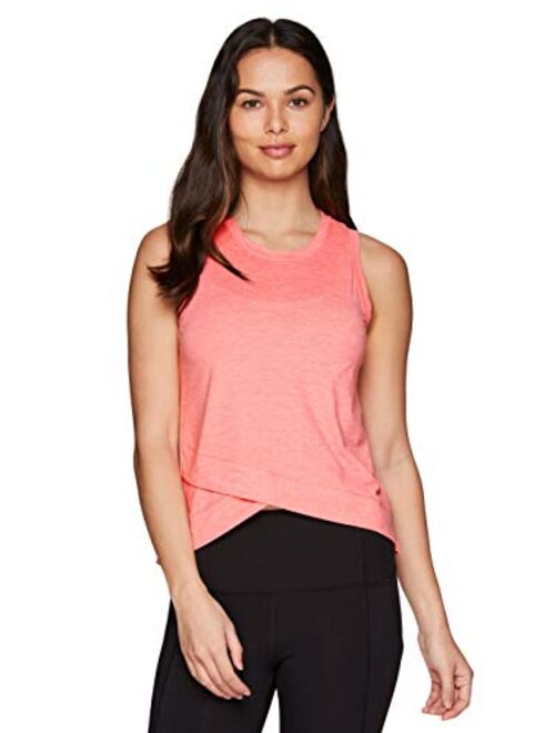 RBX Active Workout Tank Tops for Women, Fashion Soft Crop Tank with Crew Neck