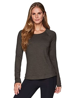 Active Women's Long Sleeve Super Soft Space Dye Workout Running Tee Shirt