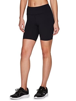 Active Biker Shorts for Women, Yoga Shorts Squat Proof High Waisted Spandex Shorts with Pockets