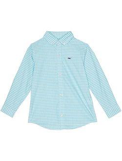 Kids Gingham Performance Whale Shirt (Toddler/Little Kids/Big Kids)