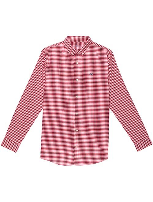 Vineyard Vines Kids Gingham Performance Whale Shirt (Toddler/Little Kids/Big Kids)