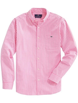 Men's Classic Fit Gingham Shirt in Stretch Cotton