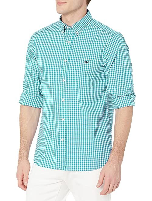 Vineyard Vines Men's Classic Fit Gingham Shirt in Stretch Cotton