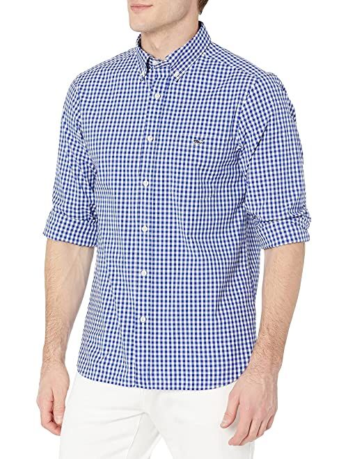 Vineyard Vines Men's Classic Fit Gingham Shirt in Stretch Cotton