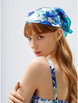 X Van Gogh Inspired 12mm 100% Silk Floral Print Bandana