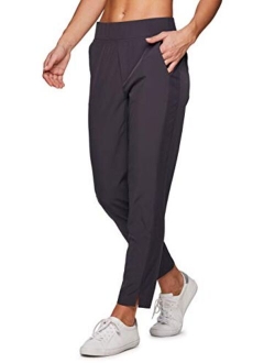 Active Women's Relaxed Fit Lightweight Quick Drying Stretch Woven Pants with Pockets