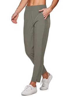 Active Women's Relaxed Fit Lightweight Quick Drying Stretch Woven Pants with Pockets