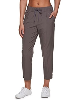 Active Women's Relaxed Fit Lightweight Quick Drying Stretch Woven Pants with Pockets