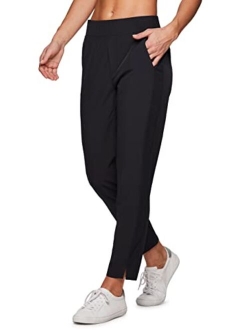 Active Women's Relaxed Fit Lightweight Quick Drying Stretch Woven Pants with Pockets