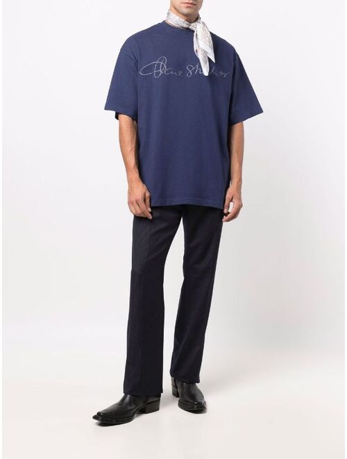 Acne Studios signature logo-print crew neck T-shirt