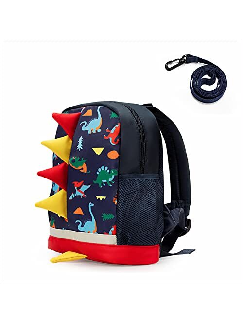 LESNIC Kids Dinosaur Backpack with Leash, Buckles in the Front , CPC Certified Medium Rucksack for 1-6 Years Old Boys & Girl, Dinosaur Rucksack Toddler Kids Bag 25 10 30.