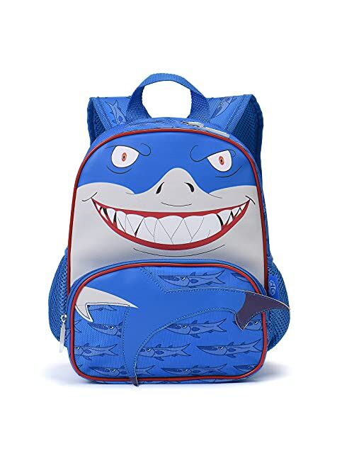 Fsy Kids Blue Shark backpacks Cartoon Backpack Lightweight Preschool Backpack Water Resistant Classical Casual Daypack Cute Cartoon School Bookbag for Toddlers Boys Girls