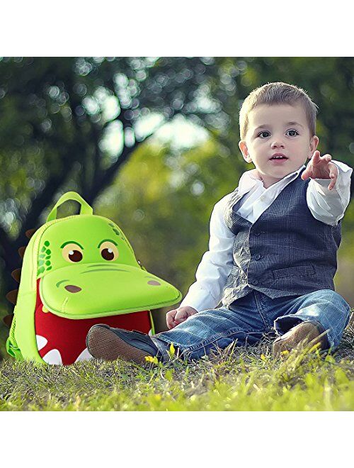 yisibo Dinosaur Backpack Toddler Backpack for Boys Girls Waterproof Preschool Travel Kids Bookbag Backpack for 2-7 Years