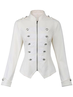 Womens Victorian Steampunk Ringmaster Jacket Military Blazer