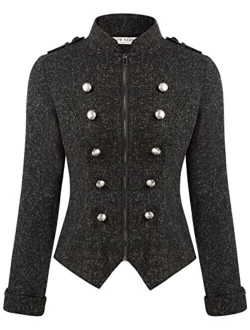 Womens Victorian Steampunk Ringmaster Jacket Military Blazer