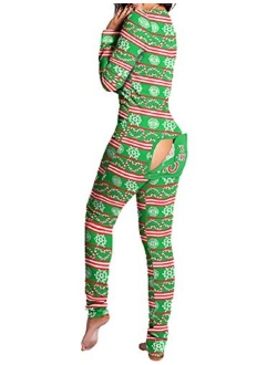 Chicme Best Shopping Deals CHICME Women's Long Jumpsuit Romper One Piece Sexy Plain Functional Buttoned Flap Bodycon Adults Onesie Pajamas