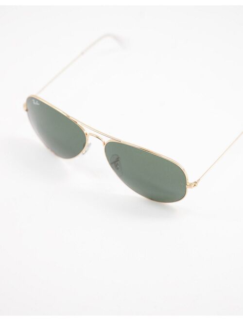 Ray-Ban larger aviator sunglasses in gold 0rb3025