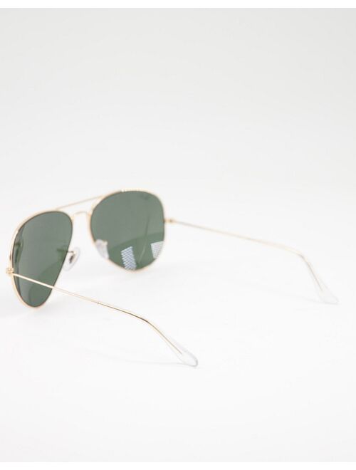 Ray-Ban larger aviator sunglasses in gold 0rb3025