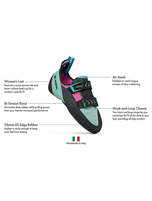 SCARPA Women's Vapor V Rock Climbing Shoes for Sport Climbing and Bouldering - Low-Volume, Women's Specific Fit