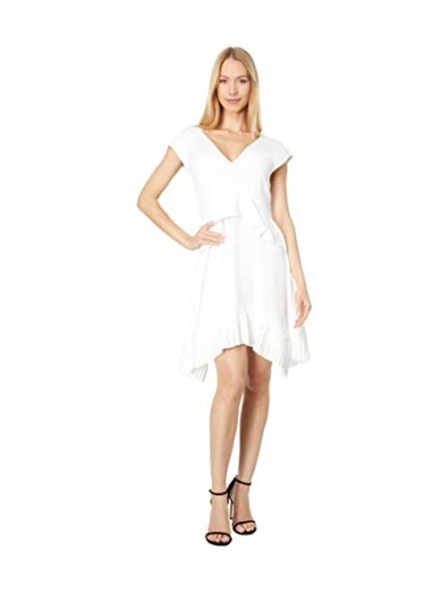 BCBGMAXAZRIA Women's Ruffled Pleated Mini Dress