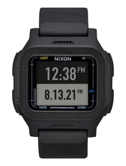 NIXON Regulus Expedition A1324-100M Water Resistant Digital Sport Watch (47.5 mm Watch Face, 24mm PU/Rubber/Silicone Band)