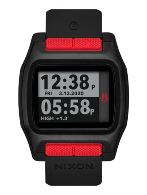 NIXON High Tide A1308-100m Water Resistant Men's Digital Surf Watch (44 mm Watch Face, 23 mm Pu/Rubber/Silicone Band) - Made with Recycled Ocean Plastics