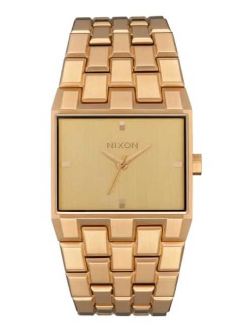 NIXON Ticket A1262 - All Gold - 50m Water Resistant Men's Analog Fashion Watch (34mm Watch Face, 30mm-23mm Stainless Steel Band)