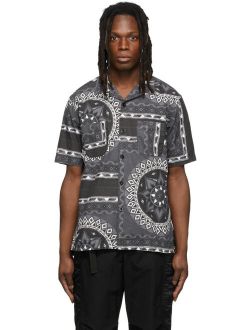 sacai Black & Grey BandanaPrint Shirt