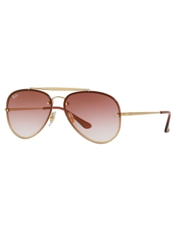 Blaze RB3584N 61mm Aviator Gradient Sunglasses