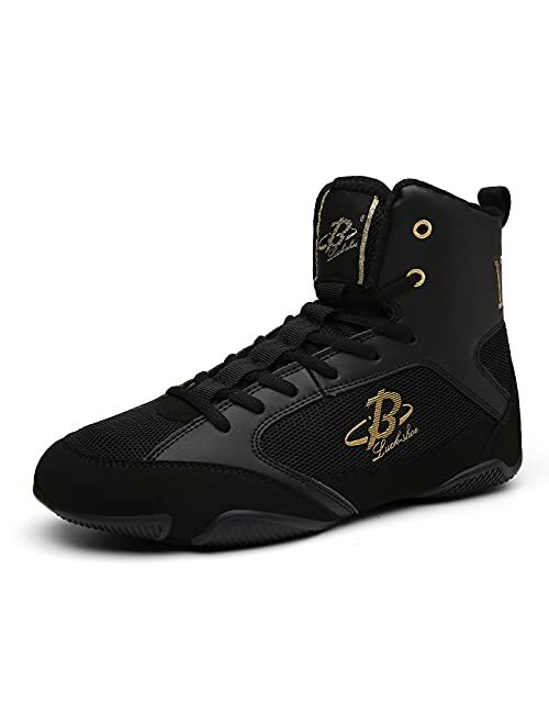 B LUCK SHOE Boxing Shoes for Men, Wrestling Shoes Mens Breathable Weight Lifting Shoe LS188 for Men