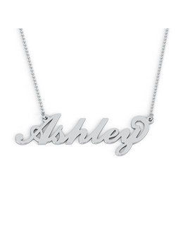 Tsd 10K Personalized Name Necklace in Flourish Font by JEWLR