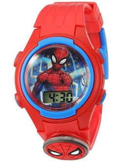 Boys' Quartz Plastic Strap, Red, 15 Casual Watch (Model: SPD4452)