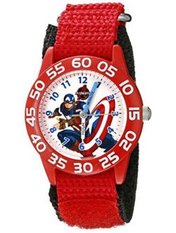 Marvel Kids' W002601 Captain America Time Teacher Analog Display Analog Quartz Red Watch