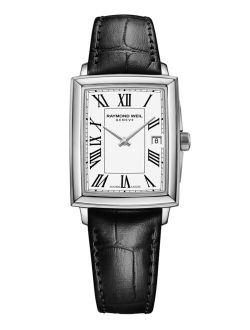 Women's Swiss Toccata Black Calf Leather Strap Watch 25x35mm