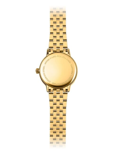 Raymond Weil Women's Swiss Toccata Diamond-Accent Gold-Tone Stainless Steel Bracelet Watch 29mm