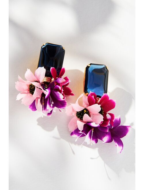 The Pink Reef Silk and Velvet Earrings