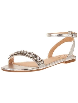 Jewel Badgley Mischka Women's Ornamented Sandal Flat