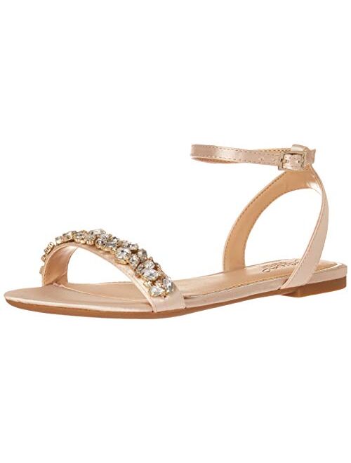 Jewel Badgley Mischka Women's Ornamented Sandal Flat