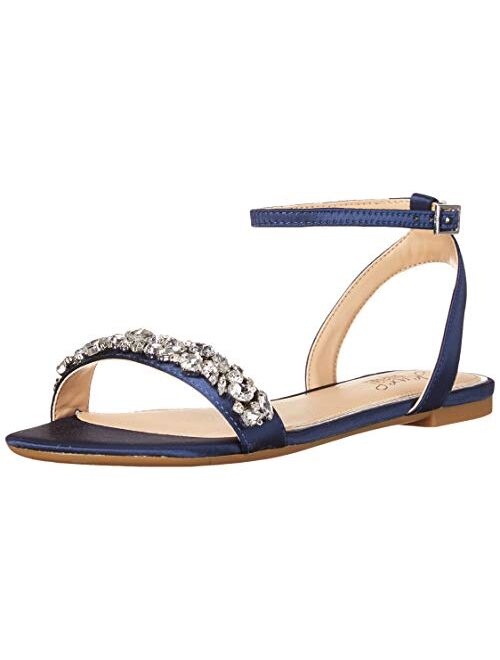 Jewel Badgley Mischka Women's Ornamented Sandal Flat