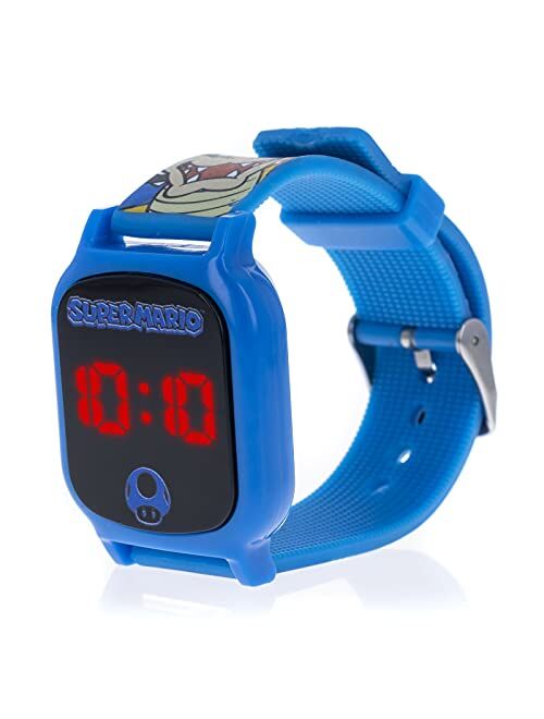 Accutime Super Mario LED Display Digital Touch Screen Watch for Kids - Blue