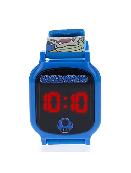 Accutime Super Mario LED Display Digital Touch Screen Watch for Kids - Blue