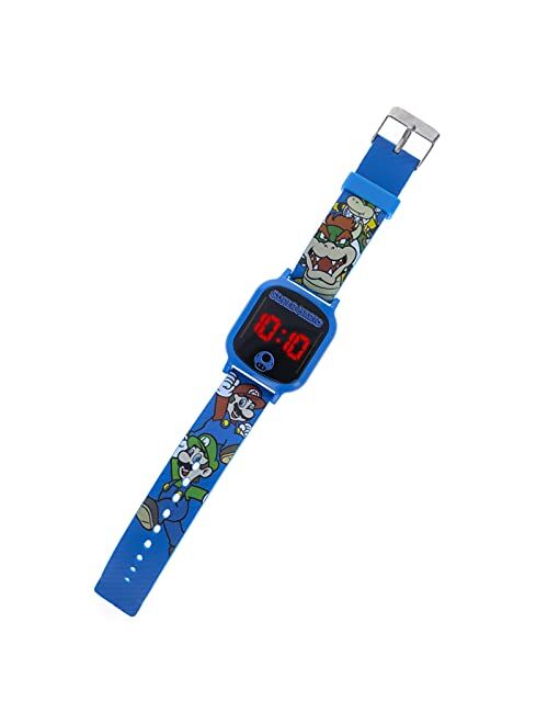 Accutime Super Mario LED Display Digital Touch Screen Watch for Kids - Blue