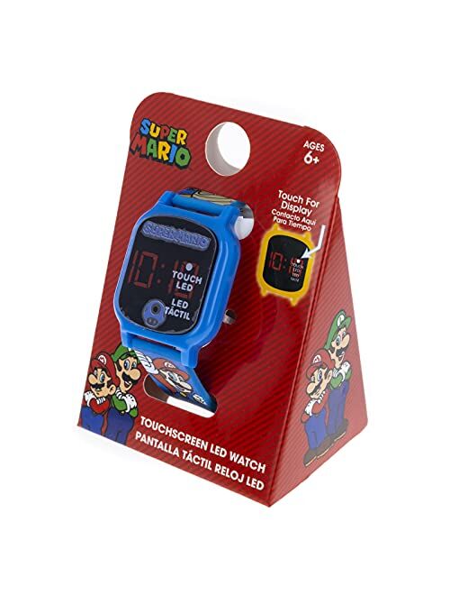 Accutime Super Mario LED Display Digital Touch Screen Watch for Kids - Blue