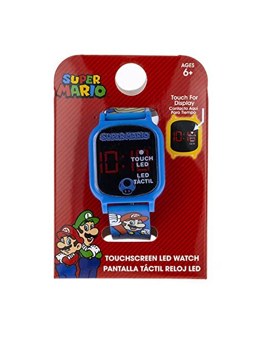 Accutime Super Mario LED Display Digital Touch Screen Watch for Kids - Blue